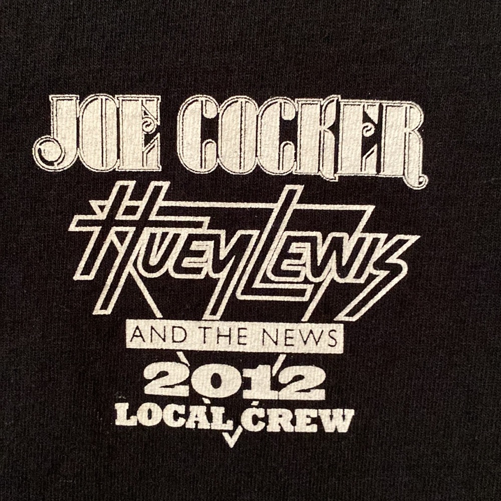 NWOT - Joe Crocker / Huey Lewis and the News 2012 Tour Shirt